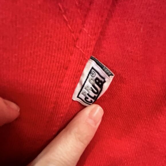 Pro Club Men's Heavyweight Pullover Hoodie (13oz) Size XL Red - Picture 4 of 10